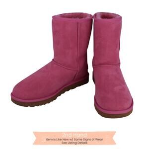 UGG Classic Short Boots – Pink Suede – Women’s Size 9